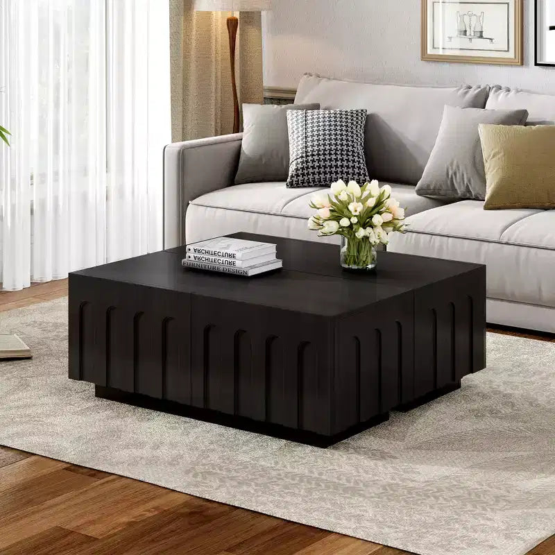 Convertible Coffee Table TV Stand for TVs up to 80, Multi-Functional Cabinet Cocktail Table Center Table TV Console Media Console - ModernLuxe