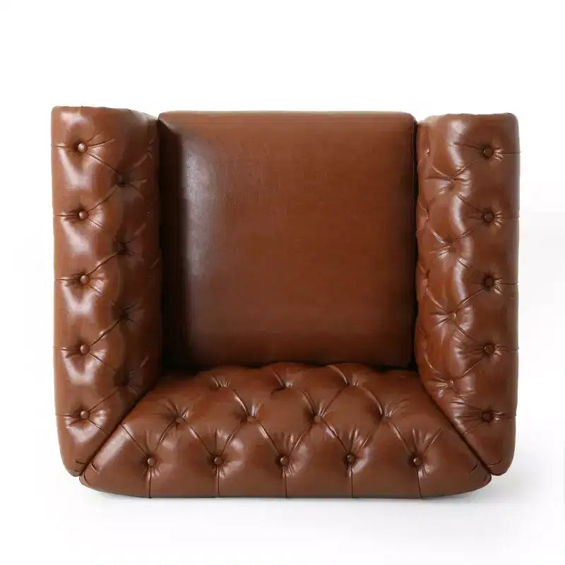 GDFStudio Batavia Chesterfield Tufted Club Chair with Nailhead Trim