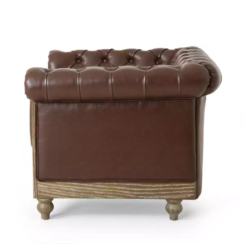 GDFStudio Batavia Chesterfield Tufted Club Chair with Nailhead Trim