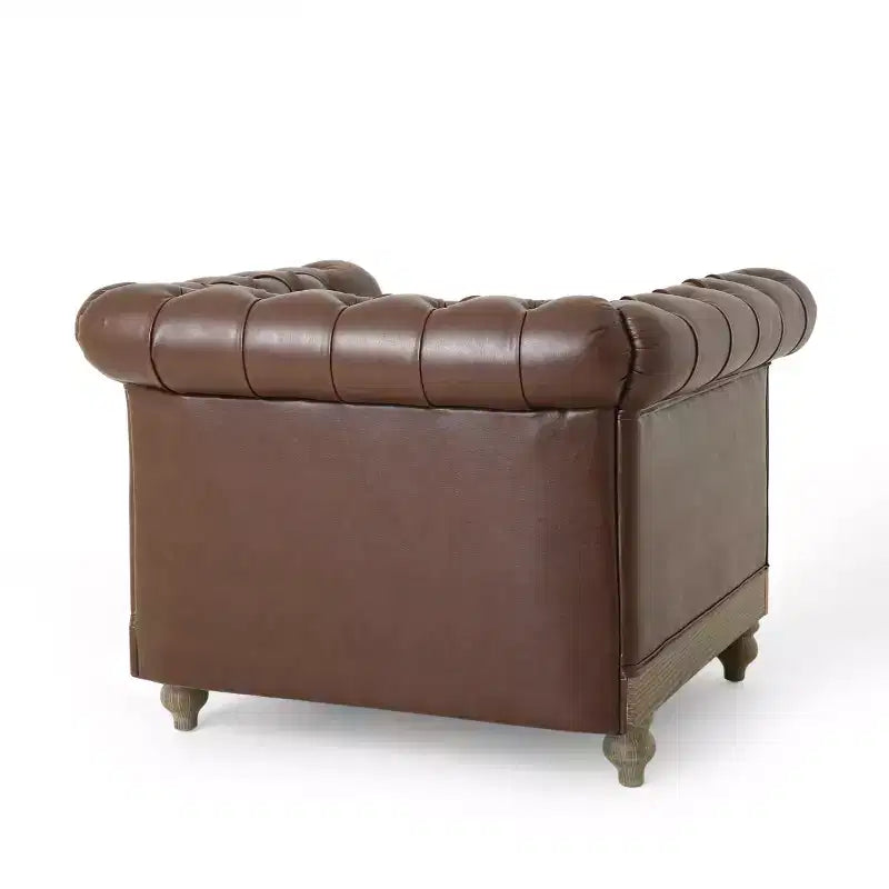 GDFStudio Batavia Chesterfield Tufted Club Chair with Nailhead Trim