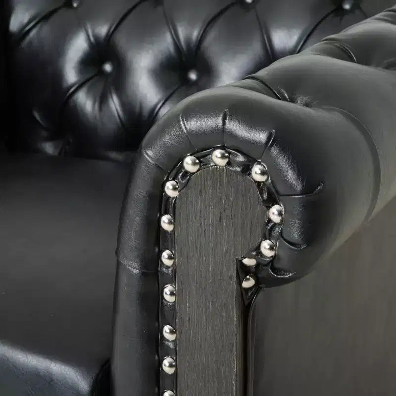 GDFStudio Batavia Chesterfield Tufted Club Chair with Nailhead Trim