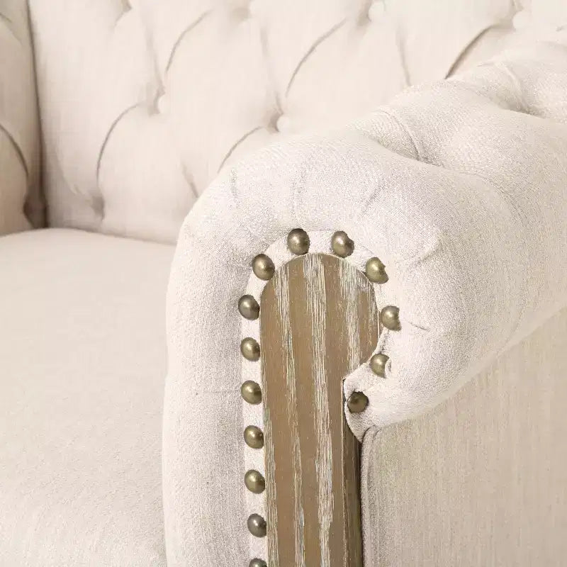 GDFStudio Batavia Chesterfield Tufted Club Chair with Nailhead Trim