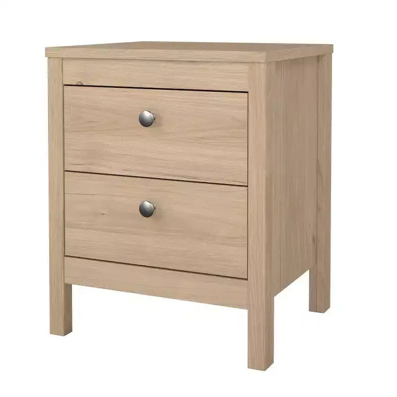 Tvilum,Madrid 21-inch Tall 2-Drawer Nightstand End Table, Jackson Hickory