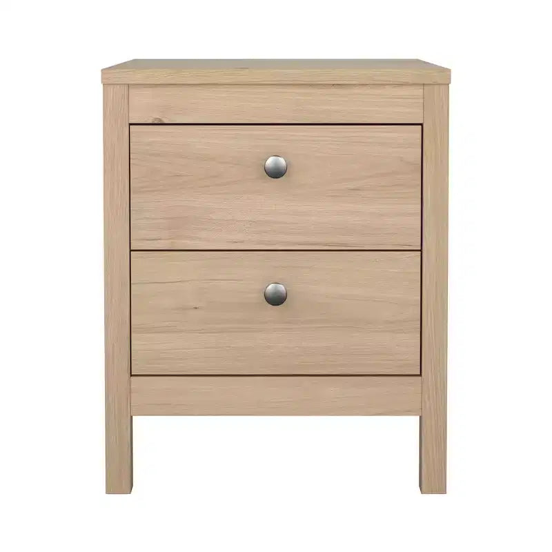 Tvilum,Madrid 21-inch Tall 2-Drawer Nightstand End Table, Jackson Hickory