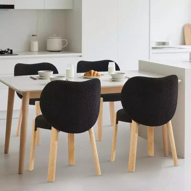 GustoWave Modern Vanity Stool with Heart-Shaped Backrest Plush Teddy Upholstered Makeup Chair for Bedroom, Living Room, Home Office