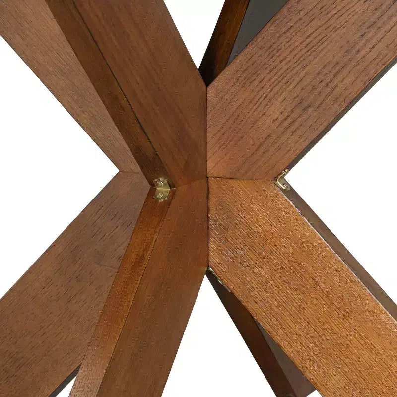 MAYEERTY Round Modern Dining Table Cherry for Kitchen Living Room