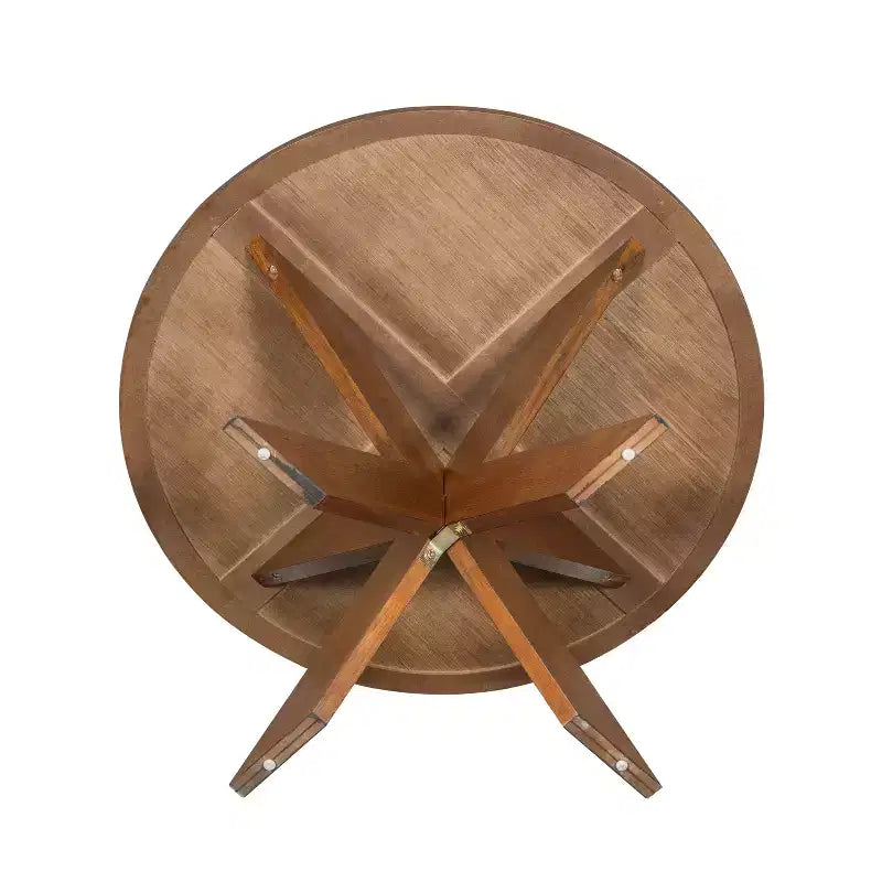 MAYEERTY Round Modern Dining Table Cherry for Kitchen Living Room