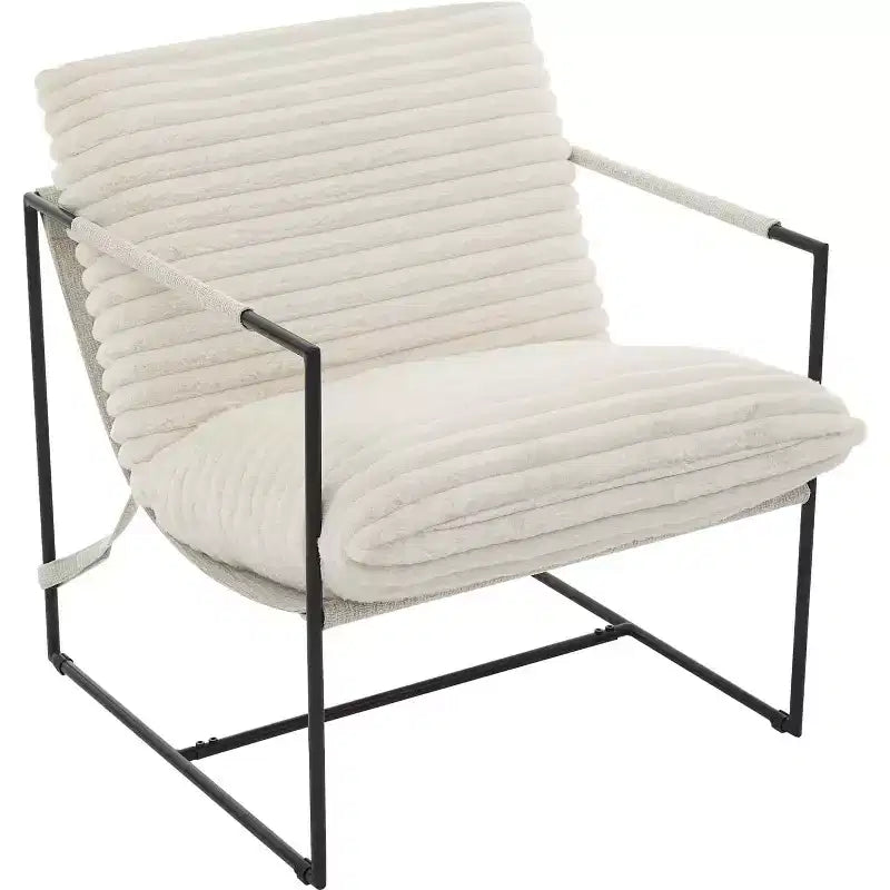 Accent Chair for Living Room, Modern Metal Framed Upholstered Armchair, Lounge Chair for Bedroom, Living Room, Reading Room