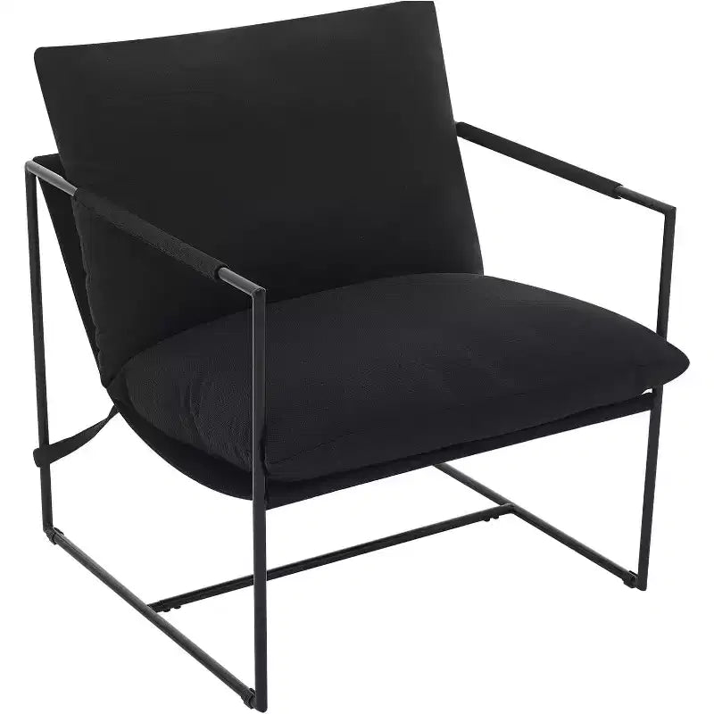 Accent Chair for Living Room, Modern Metal Framed Upholstered Armchair, Lounge Chair for Bedroom, Living Room, Reading Room