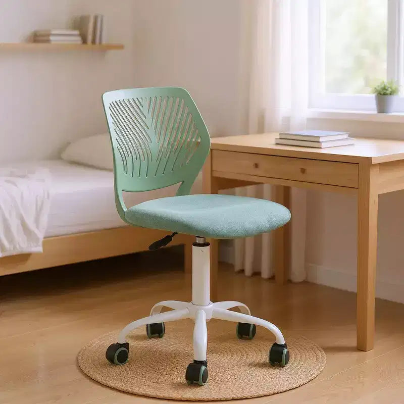 Homy Casa Adjustable Armless Swivel Study Chair for Kids, Dorm & Small Home Office