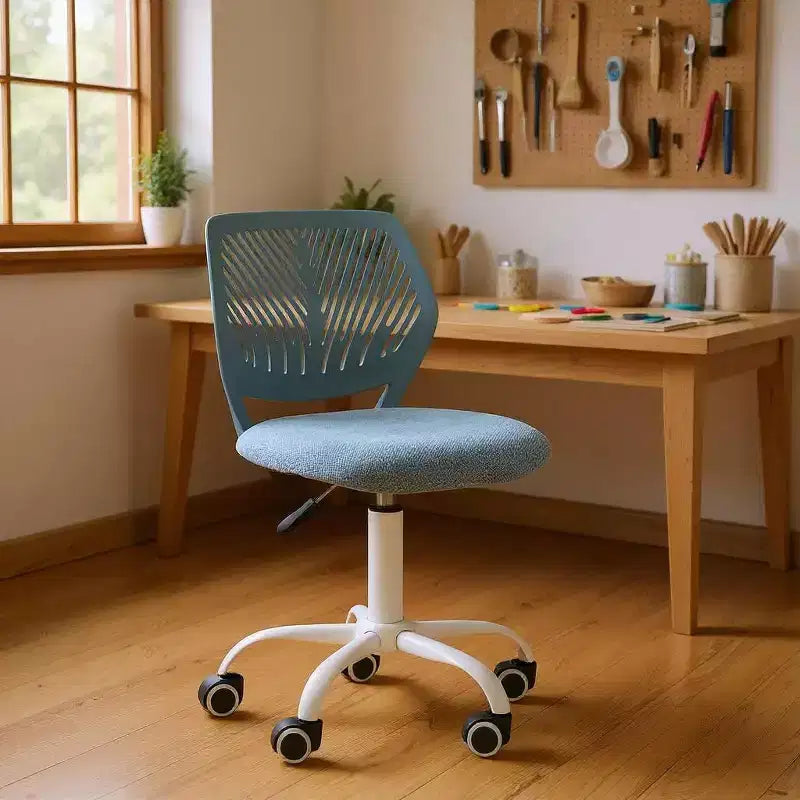 Homy Casa Adjustable Armless Swivel Study Chair for Kids, Dorm & Small Home Office