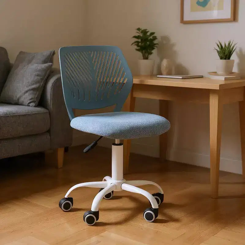 Homy Casa Adjustable Armless Swivel Study Chair for Kids, Dorm & Small Home Office