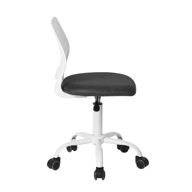 Homy Casa Adjustable Armless Swivel Study Chair for Kids, Dorm & Small Home Office