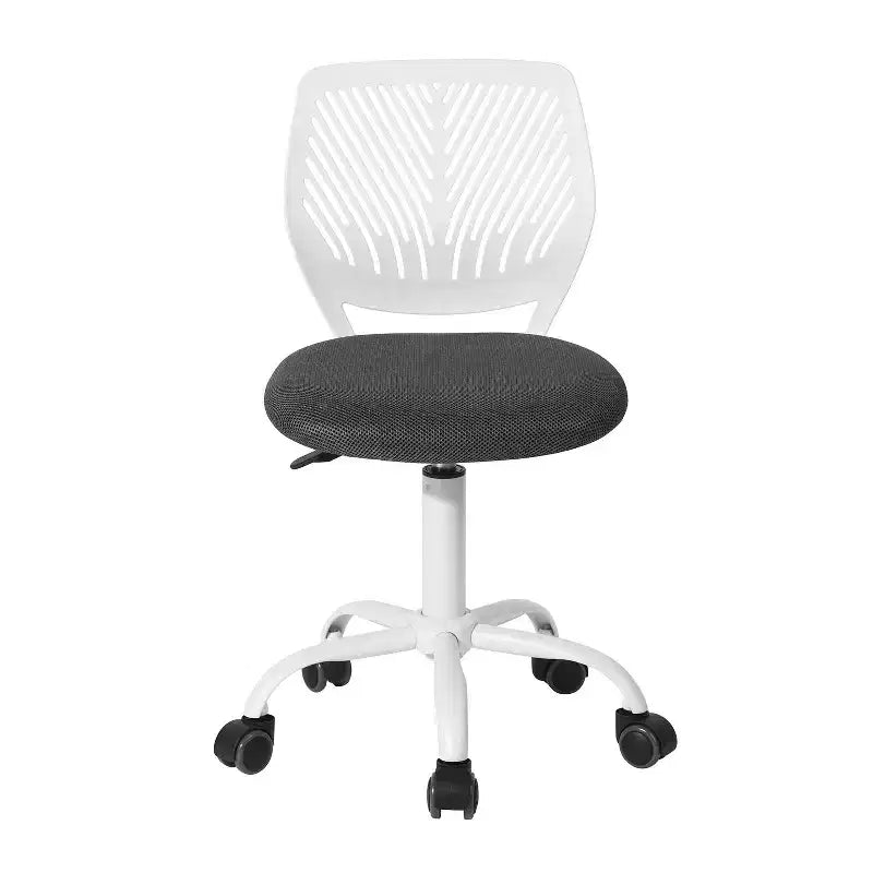 Homy Casa Adjustable Armless Swivel Study Chair for Kids, Dorm & Small Home Office