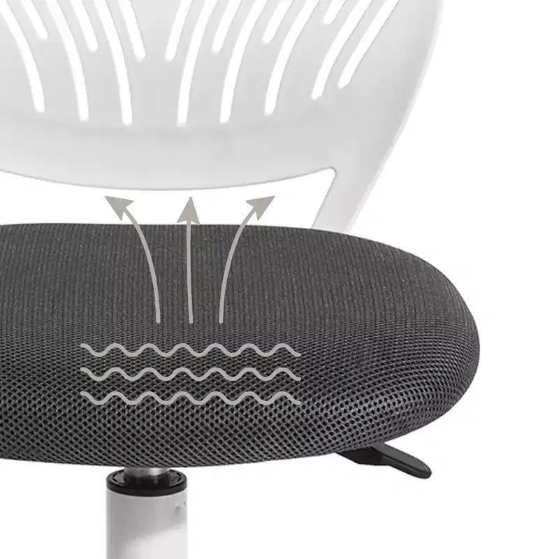 Homy Casa Adjustable Armless Swivel Study Chair for Kids, Dorm & Small Home Office