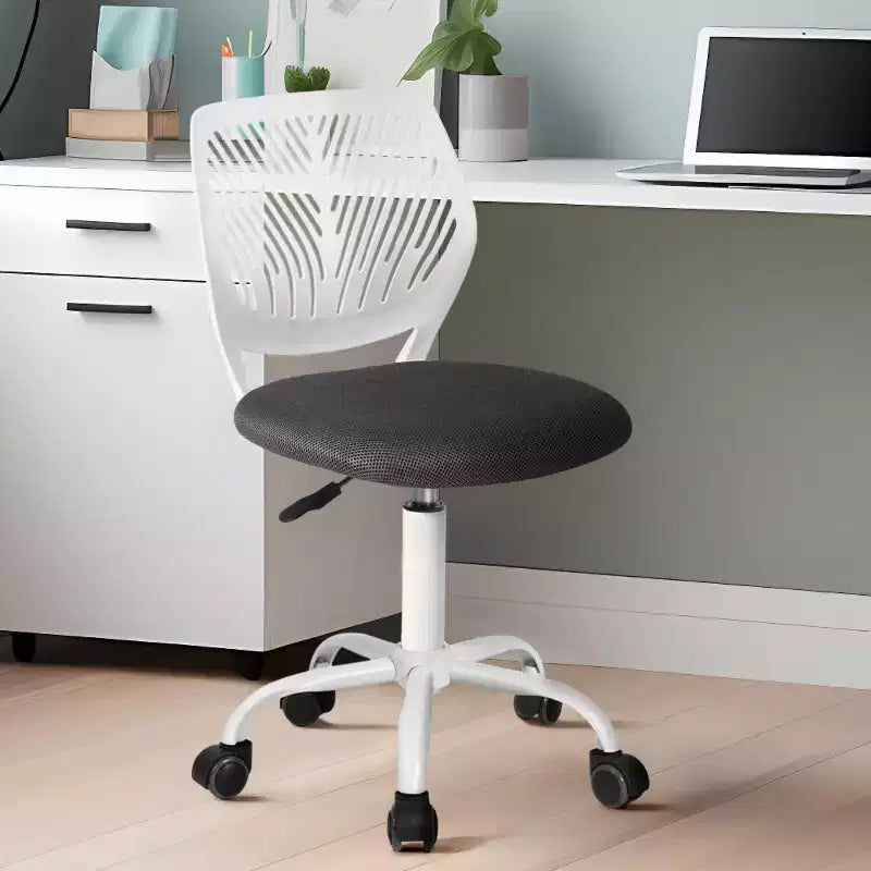 Homy Casa Adjustable Armless Swivel Study Chair for Kids, Dorm & Small Home Office