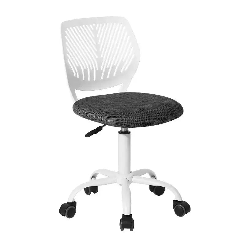 Homy Casa Adjustable Armless Swivel Study Chair for Kids, Dorm & Small Home Office