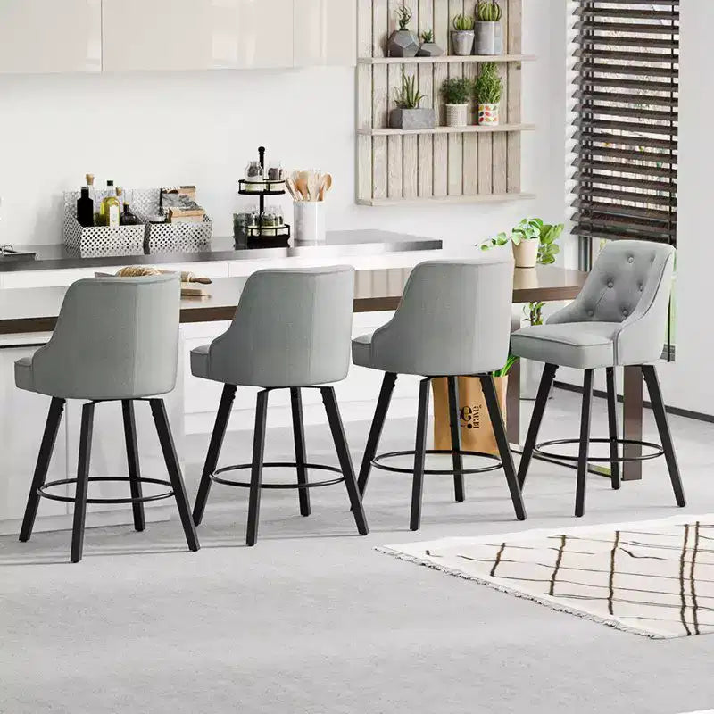 Karl Home Elegant 360 Swivel Bar Stool Stylish Design with Plush Cushion & Sturdy Build