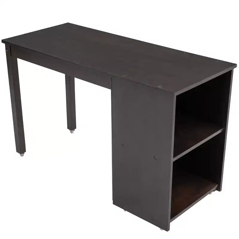 Low Twin Size Loft Bed with Cabinet for Kids, Wood Loft Bed Frame with Rolling Portable Desk