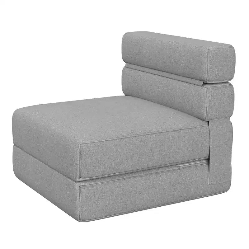 TROPOW Floor Chair 2-in-1 Folding Bed with Decorative Cushion Sleeping Chair with Bed Function