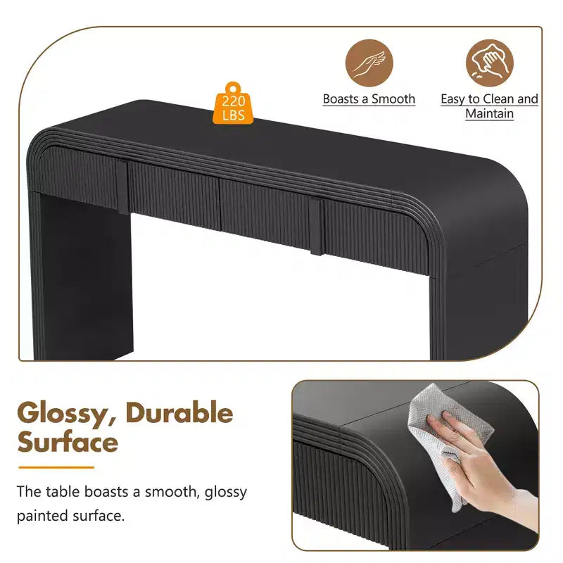 GDFStudio Jerry 55 Modern Console Table with Storage Drawers