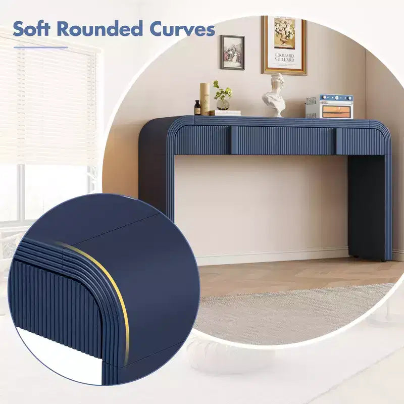 GDFStudio Jerry 55 Modern Console Table with Storage Drawers