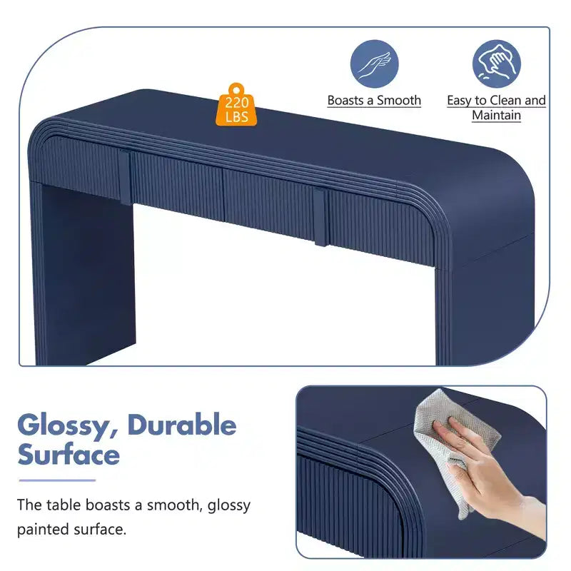 GDFStudio Jerry 55 Modern Console Table with Storage Drawers