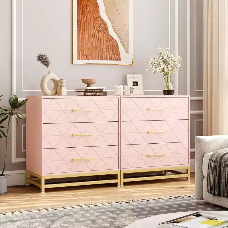 28.7 H 3-Drawer Dresser for Bedroom & Closet Slim Tall Chest with Soft-Close Glides Anti-Tip Kit