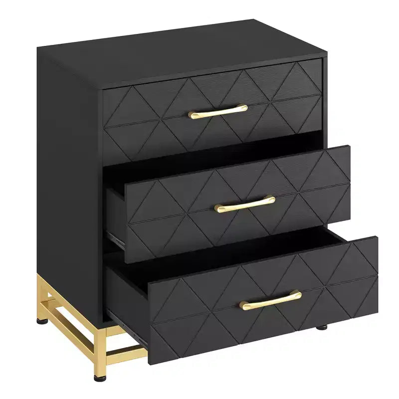 28.7 H 3-Drawer Dresser for Bedroom & Closet Slim Tall Chest with Soft-Close Glides Anti-Tip Kit