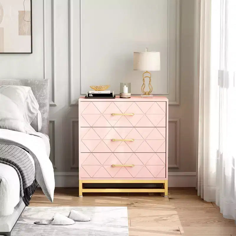 28.7 H 3-Drawer Dresser for Bedroom & Closet Slim Tall Chest with Soft-Close Glides Anti-Tip Kit