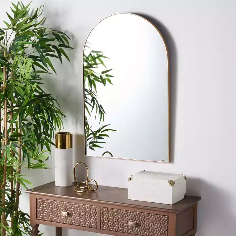 Jinla Mirror - 20.3 x 31.8 - MRR1055 - Gold - Safavieh