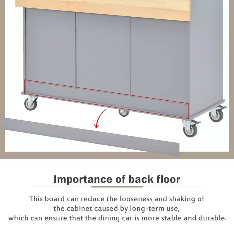 Rolling Mobile Kitchen Island with Solid Wood Top and Locking Wheels,Storage Cabinet and Drop Leaf Breakfast Bar, Spice Rack, Towel Rack & Drawer