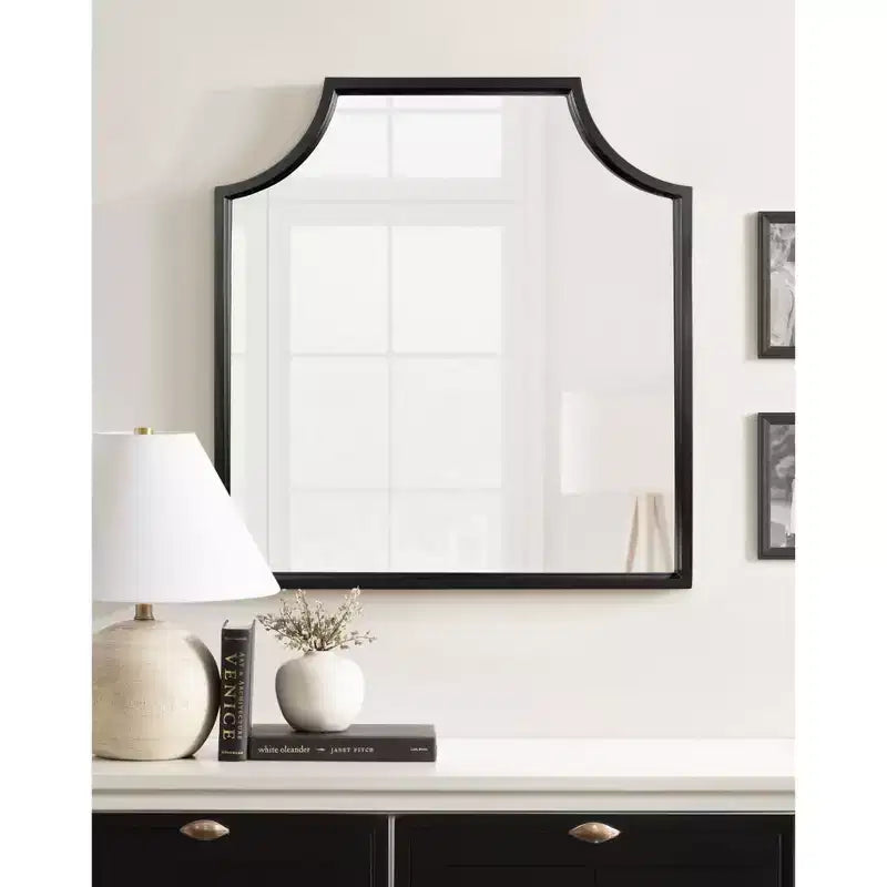 Kate and Laurel Travis Scalloped Arch Framed Wall Mirror