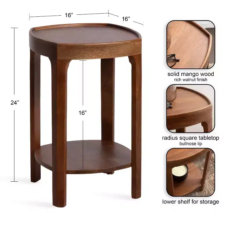 Kate and Laurel Tierney Square Side Table