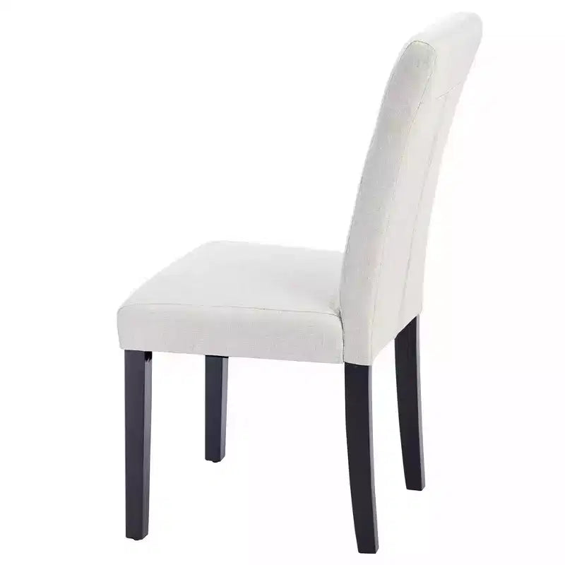 VECELO Upholstered Dining Chairs Set of 2/4/6 Modern Fabric/PU Leather Kitchen Chairs High Back Modern Dining Chairs Brown/Beige/Green