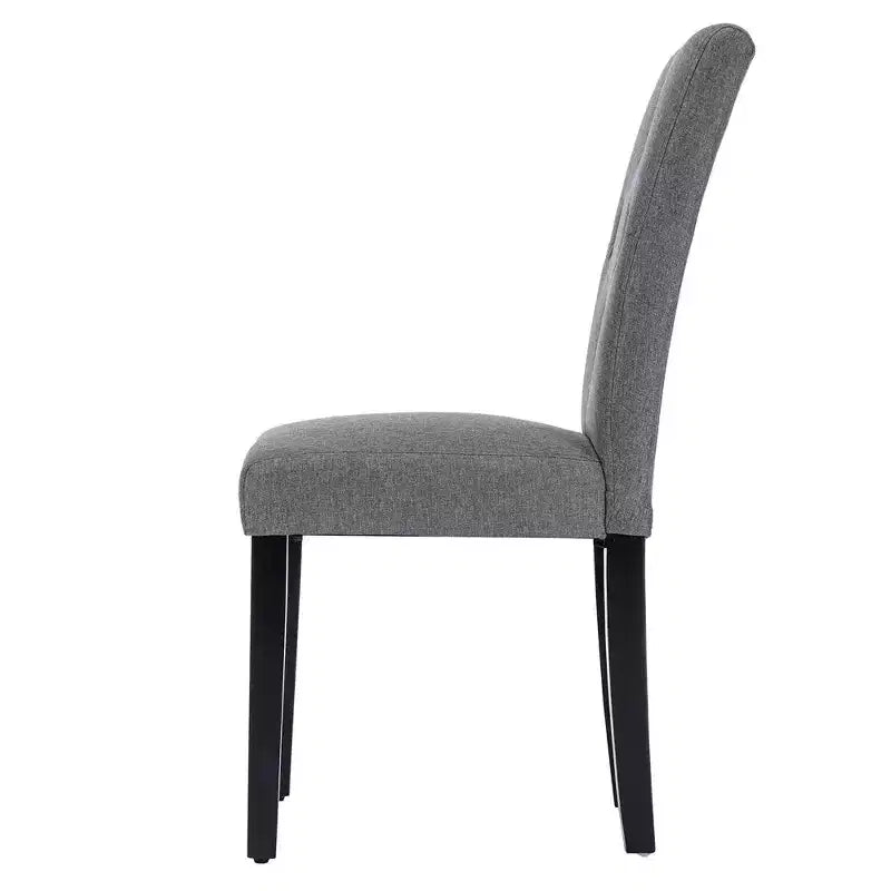 VECELO Upholstered Dining Chairs Set of 2/4/6 Modern Fabric/PU Leather Kitchen Chairs High Back Modern Dining Chairs Brown/Beige/Green