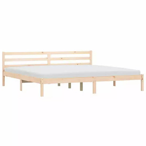 vidaXL Bed Frame Natural 76.97 x 56.10 x 27.36 in Solid Pine Wood