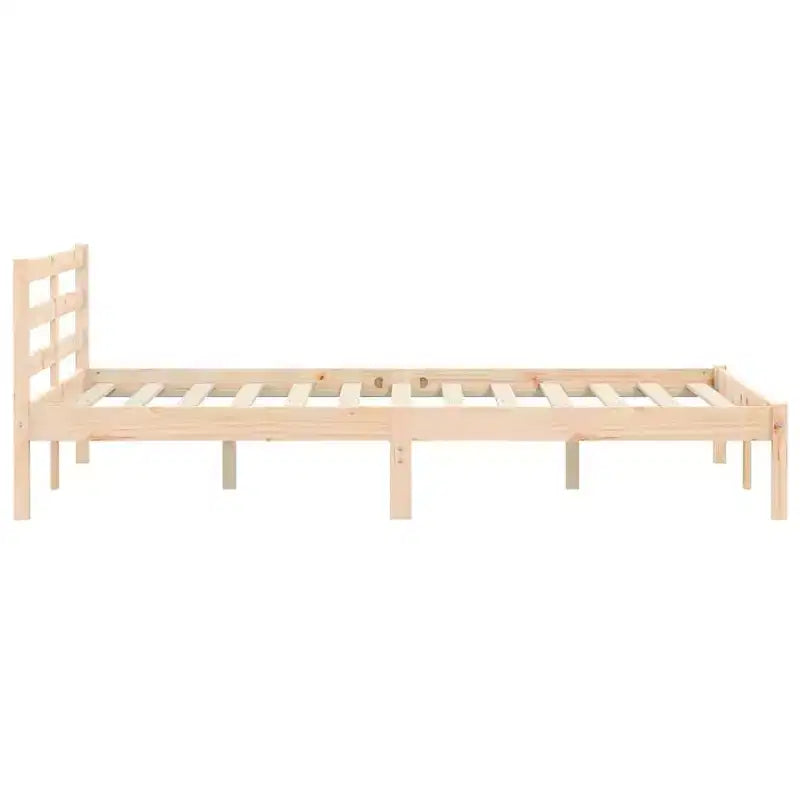 vidaXL Bed Frame Natural 76.97 x 56.10 x 27.36 in Solid Pine Wood