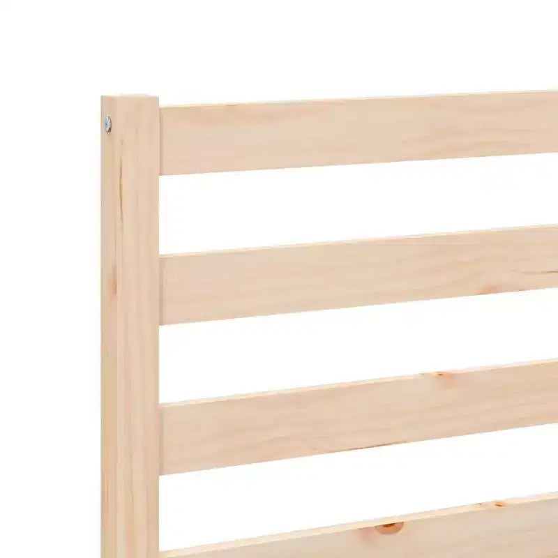 vidaXL Bed Frame Natural 76.97 x 56.10 x 27.36 in Solid Pine Wood