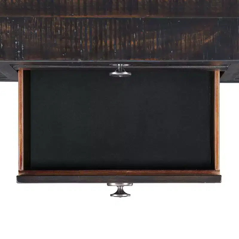 Kahlil 2 Drawer Coffee Table with Lift Top Espresso - Picket House Furnishings: Hidden Storage, Mid-Century Modern Design