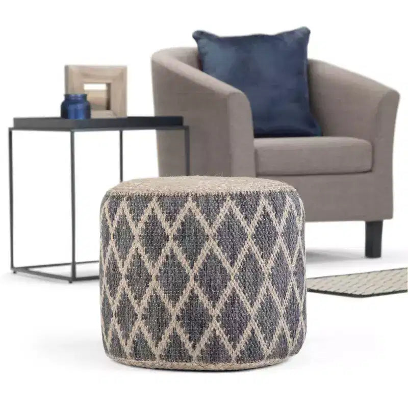 Nesbitt Round Pouf - WyndenHall